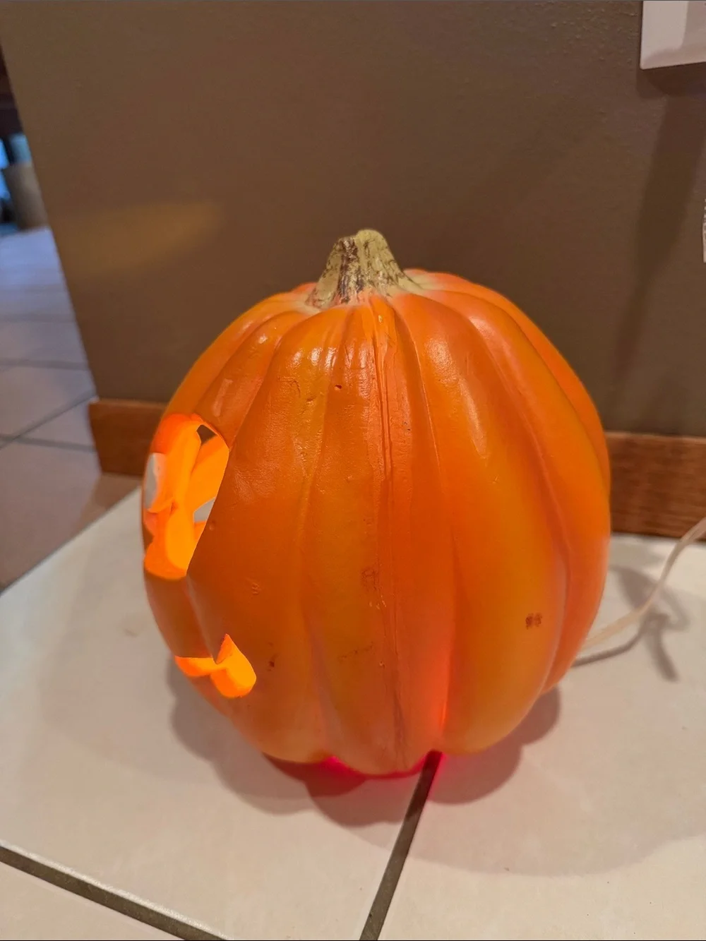 Trendmaster Jack o Lantern Pumpkin Decoration Lights Up 1995